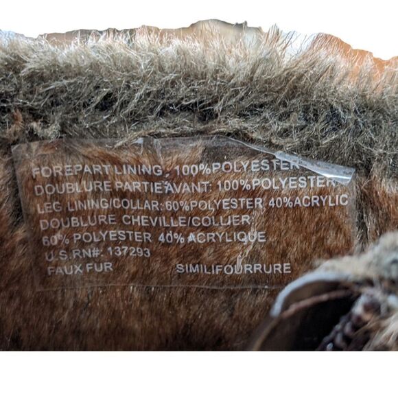 Clarks Women's Brown Suede Faux Fur Ankle Boots Size 6M NWOT - Picture 11 of 12